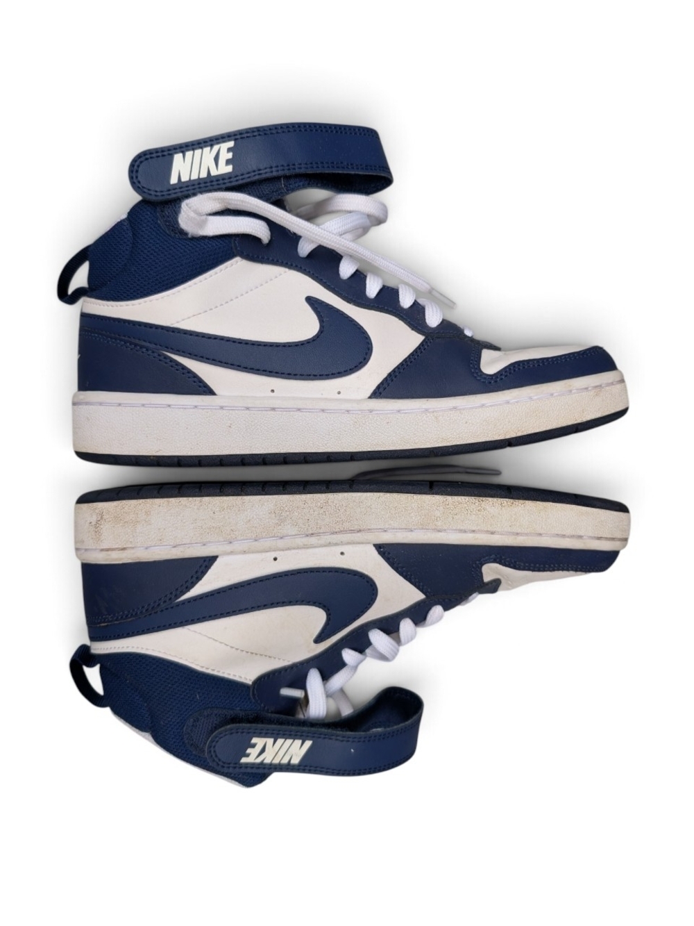 Nike Men’s High-Top Sneakers in Navy and White - Picture 4 of 5